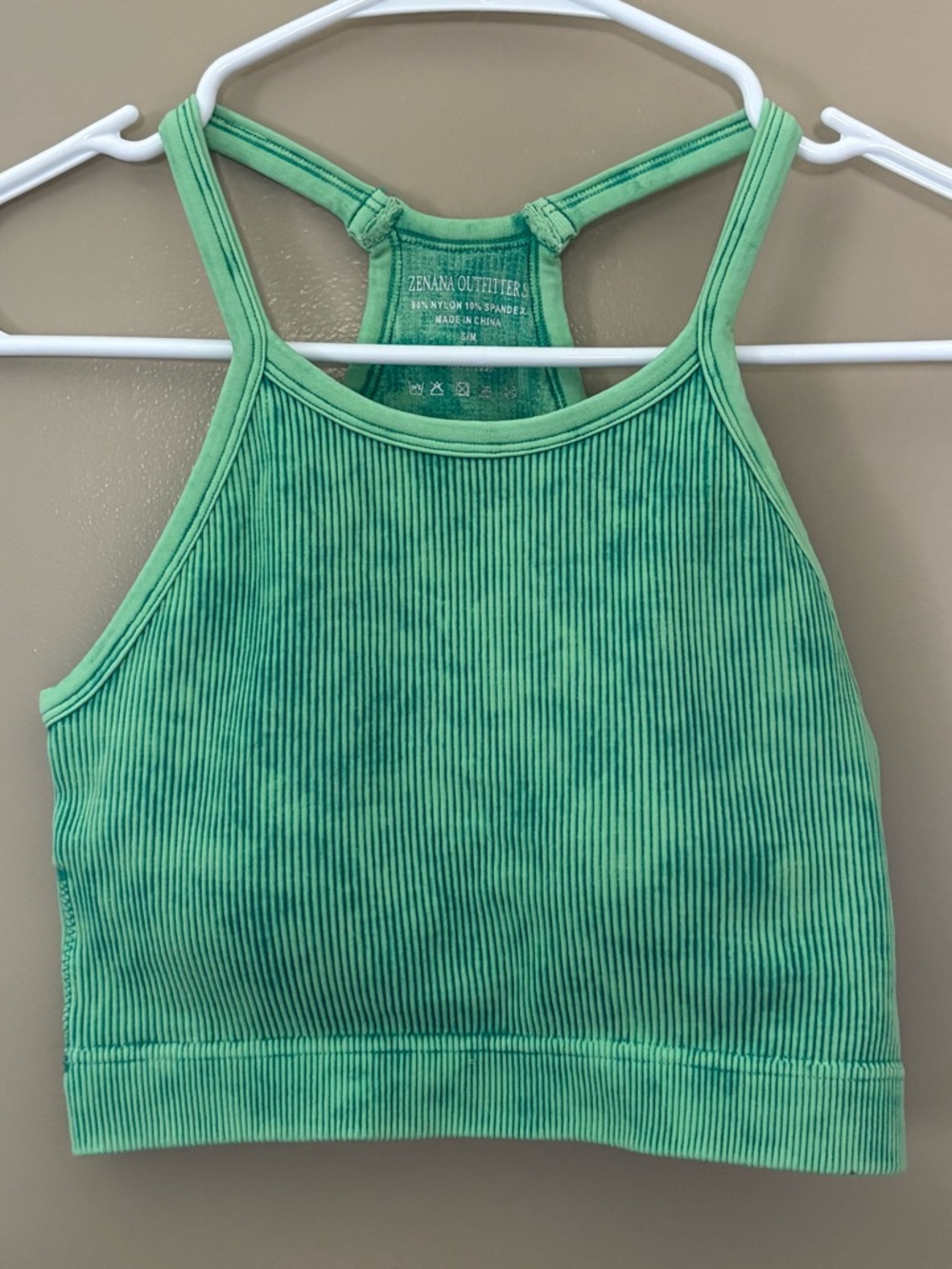 Zenana Outfitters Kelly Green Ribbed Bramie